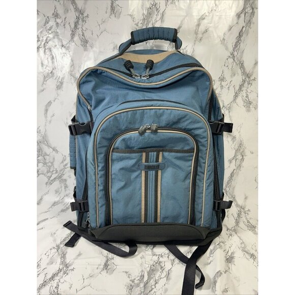 Vtg Hedgren Urban Gear Utility Pack Y2K Blue/Coal Luggage w Removable Backpack - Picture 2 of 13